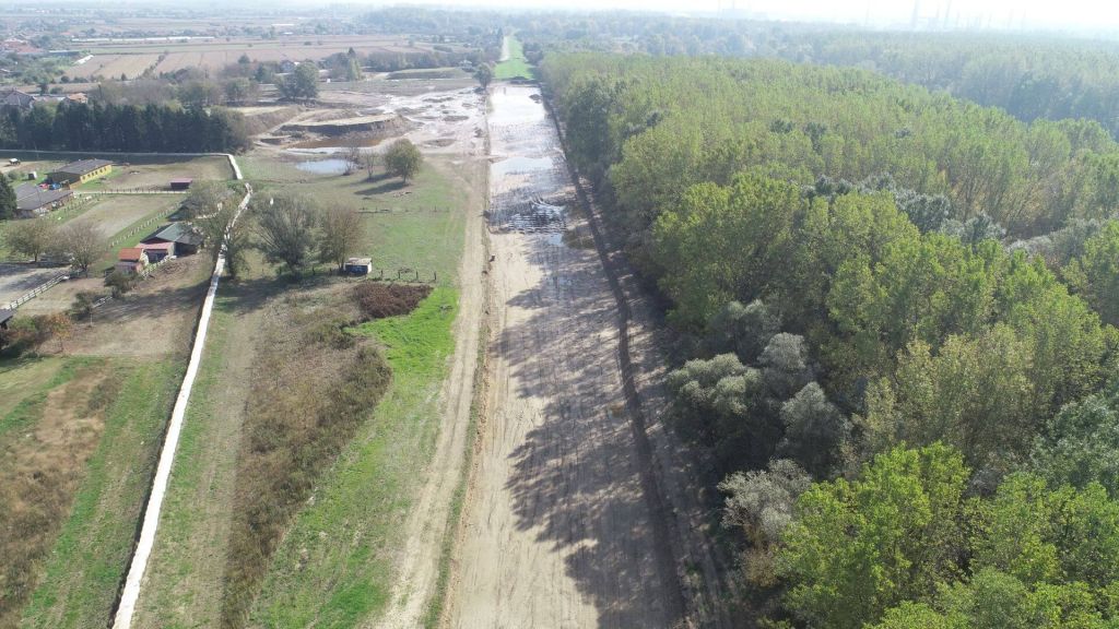 nasip, uređenje temeljnog tla, snimanje dronom, obrana od poplave